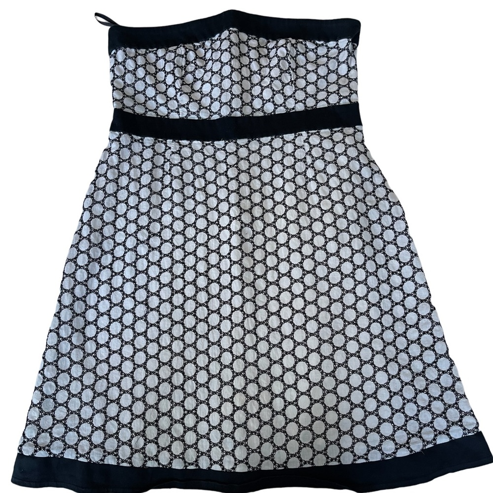 Saks Fifth Avenue, Womens Strapless Dress, Black and White, Size 16